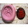 Stampino in silicone per fimo " CAMMEO ROSE ROSSE " 25X18mm