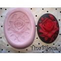 Stampino in silicone per fimo " "CAMMEO ROSA" 40X30mm 