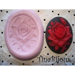 Stampino in silicone per fimo " "CAMMEO ROSA" 40X30mm 