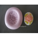 Stampino in silicone per fimo " CAMMEO ROSA" 18X13mm