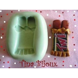 Stampino in silicone per fimo"CIOCCOLATA TWINX" 30mm