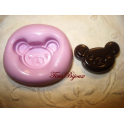 Stampino in silicone per fimo"ORSETTO CHOCOLAT"" 23mm