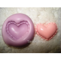 STAMPINO SILICONE " CUORE MACARON" PER Fimo Pasta Di zucchero 2,4 cm