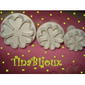 SET 3PZ.STAMPI ESPULSIONE "FIORE CON PETALI CUORE" FIMO E PASTA DI ZUCCHERO