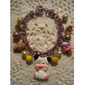 BRACCIALE IN FIMO HANDAMADE:" HELLO SPENK base bracciale ROSA "