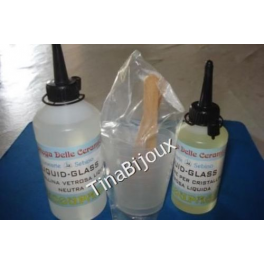 KIT RESINA BICOMPONENTE CRISTALLINA VETROSA LIQUIDA NEUTRA SOFT GLASS 120ml+60ml