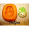 STAMPINO IN SILICONE "MELODY faccina CON FIORELLINO"2,3cm PER FIMO PASTA DI ZUCCHERO ALTRO
