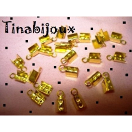 100PZ CAPOCORDA/TERMINALE COLOR GOLD 8mmX3mm