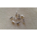 N.100 PZ CAPOCORDA/TERMINALE COLOR argento 8mmX3mm