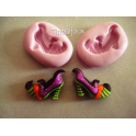 N.2 STAMPINi IN SILICONE " SCARPE DA STREGA HALLOWEEN SHOP" PER FIMO PASTA DI ZUCCHERO ALTRO