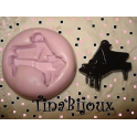 Stampino in silicone per fimo" PIANOFORTE A CODA"( 2)