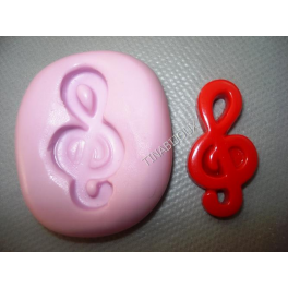 Stampino in silicone per fimo" CHIAVE DI VIOLINO"