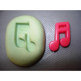 Stampino in silicone per fimo" NOTA MUSICALE BICROMA"