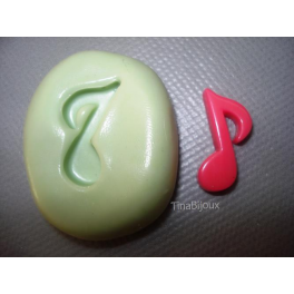 Stampino in silicone per fimo" NOTA MUSICALE"