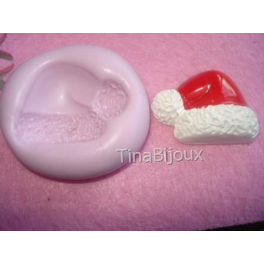 STAMPINO SILICONE "CAPPELLO BABBO NATALE (1)" 3,4cm per FIMO GESSO PASTA DI ZUCCHERO