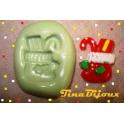 STAMPINO SILICONE "CALZA DONI DI NATALE ( 1)" da 2,4cm per FIMO GESSO PASTA DI ZUCCHERO