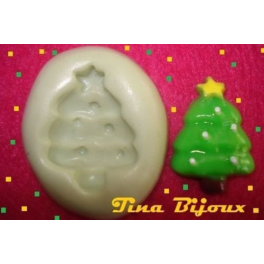 STAMPO SILICONE "ALBERO DI NATALE ( 1)" da 2,6cm per FIMO GESSO PASTA DI ZUCCHERO