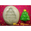 STAMPO SILICONE "ALBERO DI NATALE ( 1)" da 2,6cm per FIMO GESSO PASTA DI ZUCCHERO