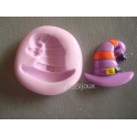 STAMPINO SILICONE"CAPPELLO STREGA CON RAGNO HALLOWEEN"PER FIMO PASTA DI ZUCCHERO