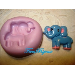 Stampino in silicone per fimo" ELEFANTE TENERELLO"