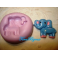 Stampino in silicone per fimo" ELEFANTE TENERELLO"