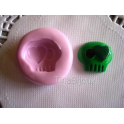 STAMPINO ARTIGIANALE IN SILICONE "TESCHIO/SKUL CUORE" da 20mm PER FIMO PASTA DI ZUCCHERO ALTRO