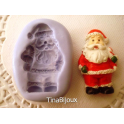 STAMPINO SILICONE "BABBO NATALE " 3,5cm FIMO PASTA DI ZUCCHERO