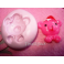 STAMPINO SILICONE "ORSO TEDDY CON CAPPELLINO NATALE" 3cm FIMO PASTA DI ZUCCHERO