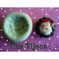 STAMPINO SILICONE "GHIRLANDA BABBO NATALE " 2,2cm per FIMO PASTA DI ZUCCHERO