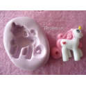 Stampino in silicone per fimo" LITTEL PONY UNICORNO"