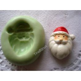 STAMPINO SILICONE "BABBO NATALE FACCINA ( 2)" per FIMO PASTA DI ZUCCHERO