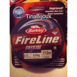 FILO TRECCIATO PESCA TESSITURA " BERKLEY 0.12MM FIRELINE CRYSTAL"110METR