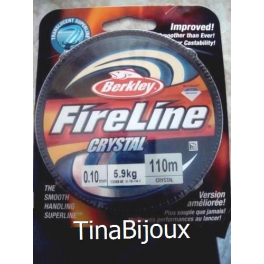 FILO TRECCIATO PESCA TESSITURA " BERKLEY 0.10MM FIRELINE CRYSTAL"110METR