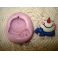 STAMPINO SILICONE MOLD" PUPAZZO DI NEVE con SCIARPA BLUETTE"da 2,1cm PER FIMO PASTE MODELLABILI