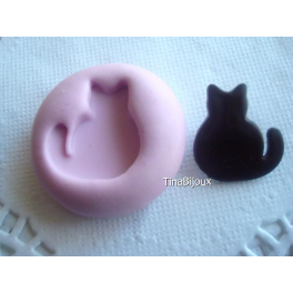 STAMPINO SILICONE "GATTO DARK"per FIMO GESSO PASTA di Zucchero da 1,9cm