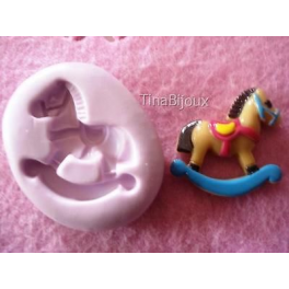 Stampino in silicone per fimo" CAVALLO A DONDOLO (1)"