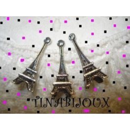 N.5 PZ CHARMS/CIONDOLI "TORRE EIFFEL "in ARGENTO TIBETANO 24MM