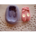 STAMPINO in SILICONE " SCARPETTE BALLERINA COD.2"per FIMO GESSO PASTA di Zucchero 2,8cm