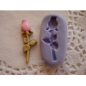 STAMPINO in SILICONE "RAMO DI ROSA"per FIMO GESSO PASTA di Zucchero 3,5cm