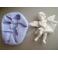 STAMPINO IN SILICONE" ANGELO con PERGAMENA ( 2) " 6cm per FIMO GESSO PASTA DI ZUCCHERO