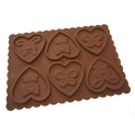 STAMPO CUORI PASQUA in SILICONE COOKIE LOVELY - SILIKOMART PER CIOCCOLATO E GESSO