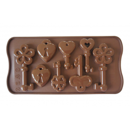 STAMPO in SILICONE "CHOCO KEYS CHIAVI"- SILIKOMART CIOCCOLATO GESSO shabby chic