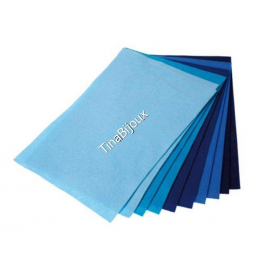 SET N.5 FOGLI PANNOLENCI 20X30CM TONALITA BLU SPESSORE 1,5mm