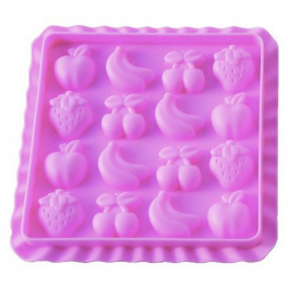 STAMPO IN SILICONE silkomart" Easy Tutti Frutti" PER CIOCCOLATO E GESSO