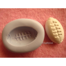 STAMPO/STAMPINO in SILICONE "PALLA DA RUGBY" da 2,8cm PER FIMO GESSO PASTA DI ZUCCHERO