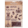 IMBRO IN GOMMA su LEGNO 20x20mm" GOMITOLO DI LANA" SCRAPBOOKING/ BIGLIETTI