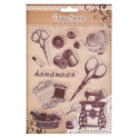 IMBRO IN GOMMA su LEGNO 20x20mm" GOMITOLO DI LANA" SCRAPBOOKING/ BIGLIETTI