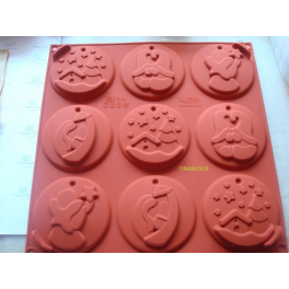 STAMPO IN SILICONE Silkomart "MY CHRISTMAS COOKIES " PER GESSO, DOLCI ALTRO SEGNAPOSTO