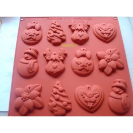 STAMPO IN SILICONE Silkomart "MY WINTER CHRISTMAS COOKIES " PER GESSO, DOLCI ALTRO SEGNAPOSTO STAMPO IN SILICONE Silkomart "MY WINTER CHRISTMAS COOKIES " PER GESSO, DOLCI ALTRO SEGNAPOSTO