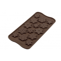 STAMPO IN SILICONE Silkomart "CHOCO FIOCCO DI NEVE" PER cioccolata, fimo, GESSO, ALTRO 